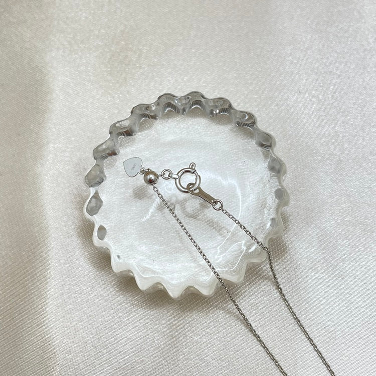 K18WG ネックレス ダイヤ ステーション CJ0124