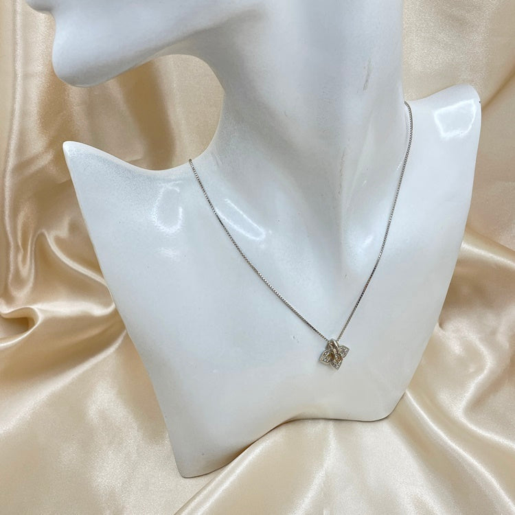 K18WG ネックレス ダイヤ CJ0189