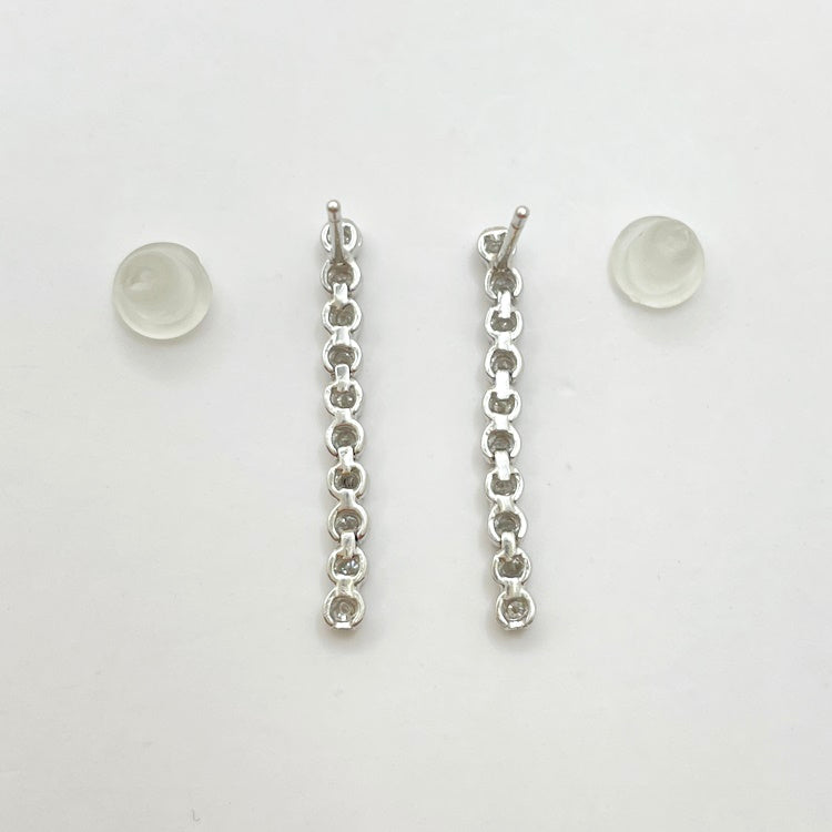 Pt/K18WG ピアス ダイヤ CJ0195