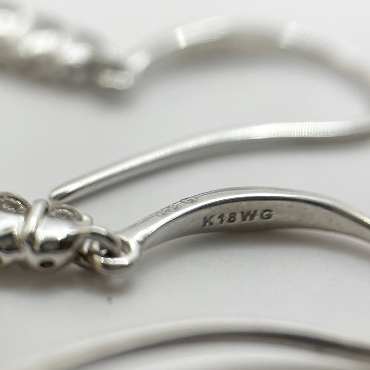 K18WG ピアス ダイヤ CJ0208