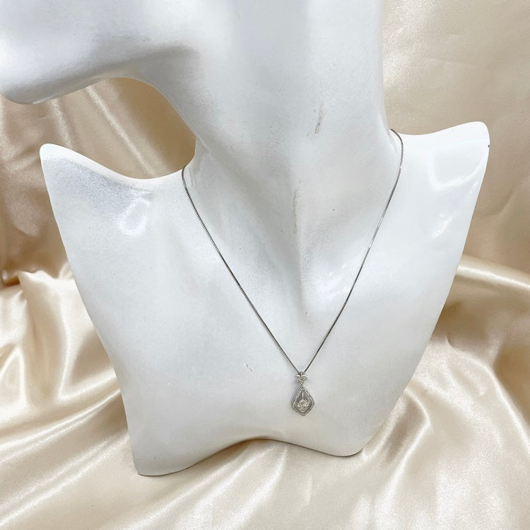 K18WG ネックレス ダイヤ CJ0213