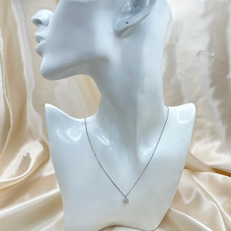 K18WG ネックレス ダイヤ CJ0220