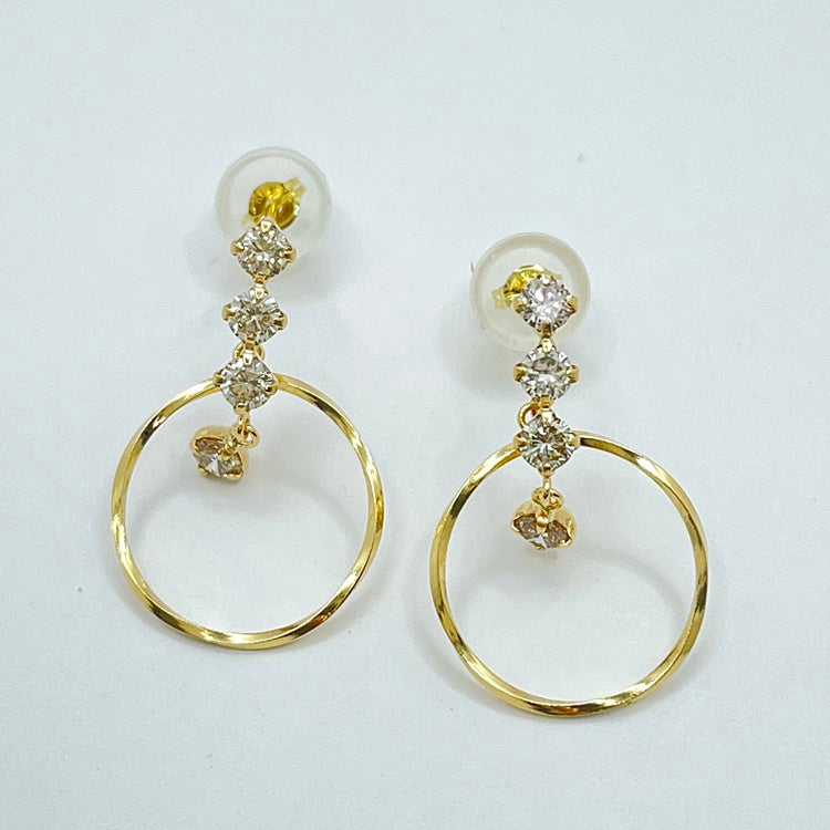 K18 ピアス ダイヤ CJ0223