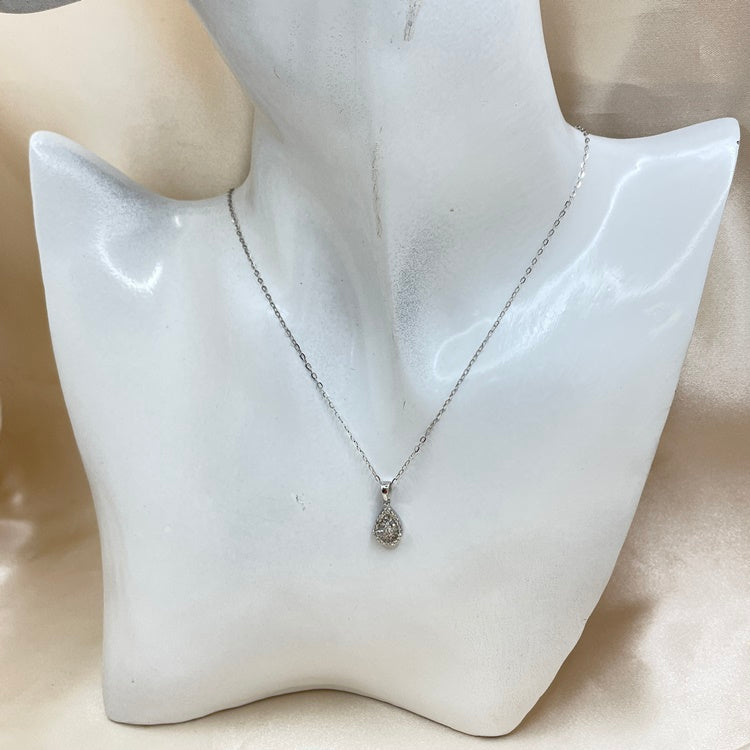 K18WG ネックレス ダイヤ CJ0229