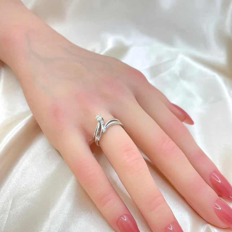 K18WG リング ダイヤ CJ0281