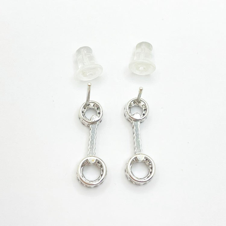 K18WG ピアス ダイヤ CJ0291