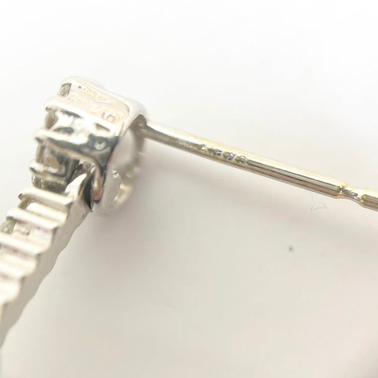 K18WG ピアス ダイヤ CJ0291