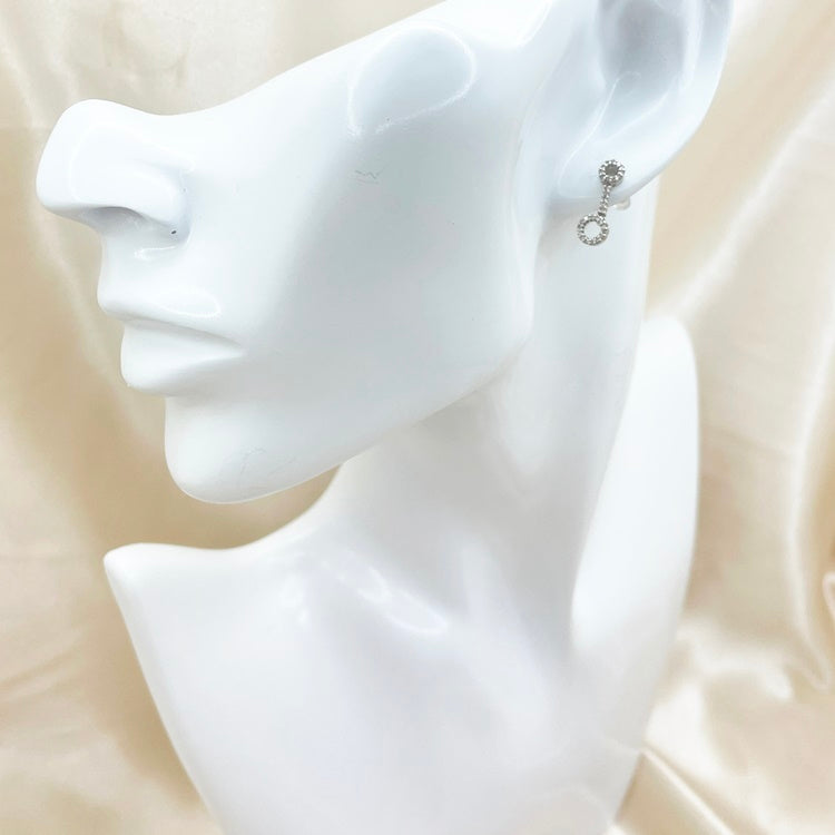 K18WG ピアス ダイヤ CJ0291