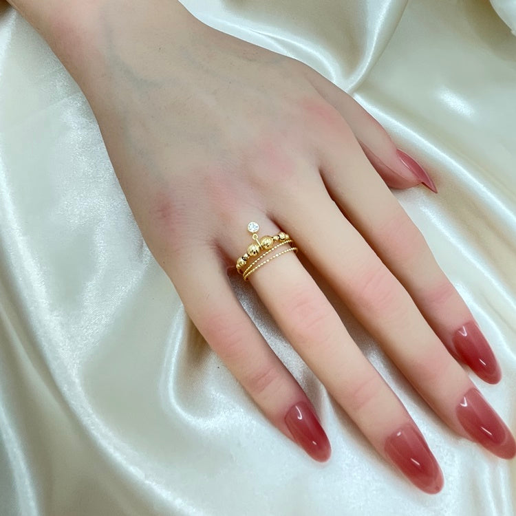 K18 リング ダイヤ 形状記憶 CJ0317