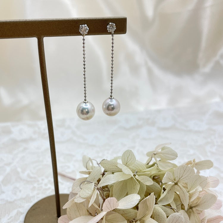 Pt ピアス パール ダイヤ CJ0322