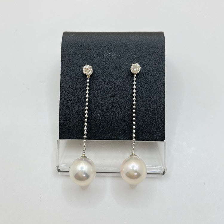 Pt ピアス パール ダイヤ CJ0322
