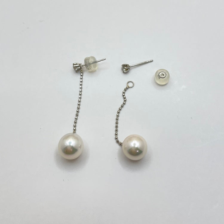 Pt ピアス パール ダイヤ CJ0322
