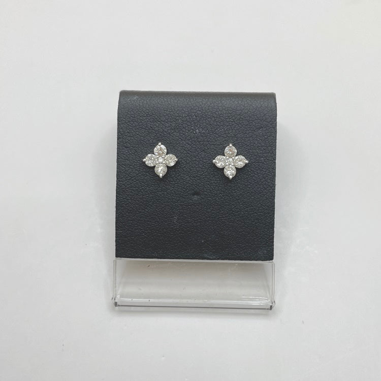 K18WG/Pt ピアス ダイヤ CJ0324