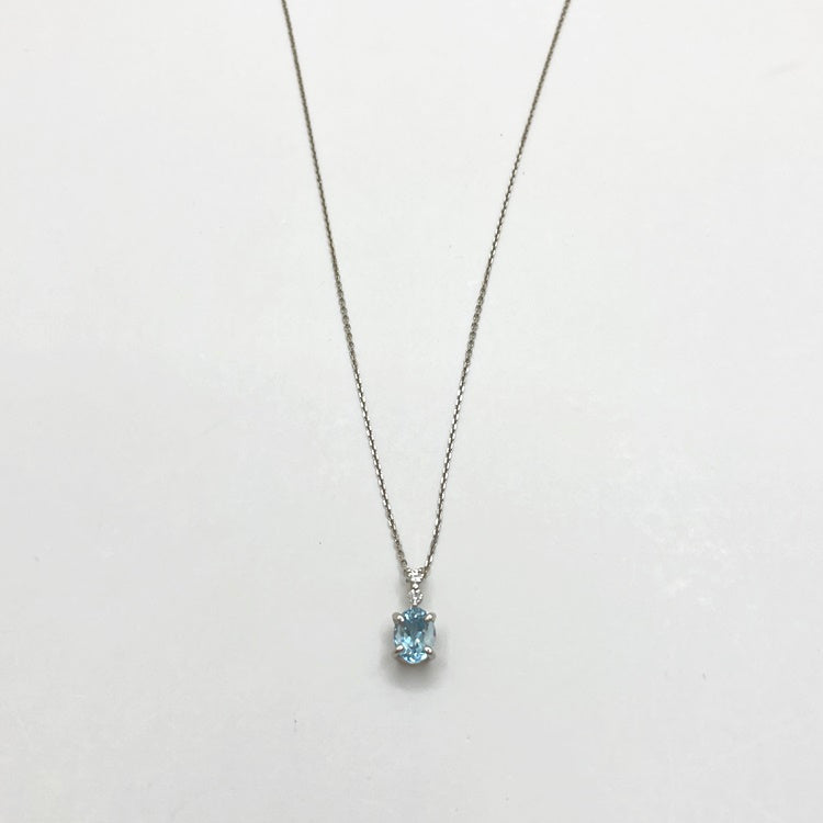 Pt ネックレス アクワマリン CJ0331