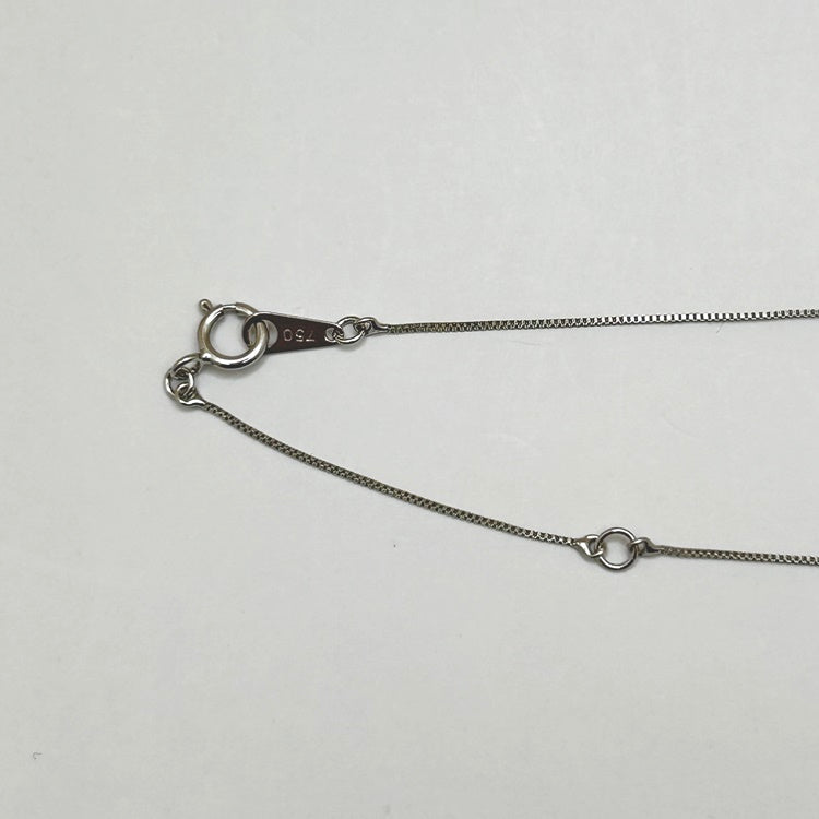 K18WG ネックレス ダイヤ クロス CJ0388