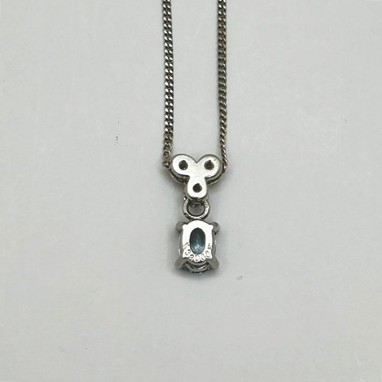 Pt ネックレス アクワマリン CJ0395