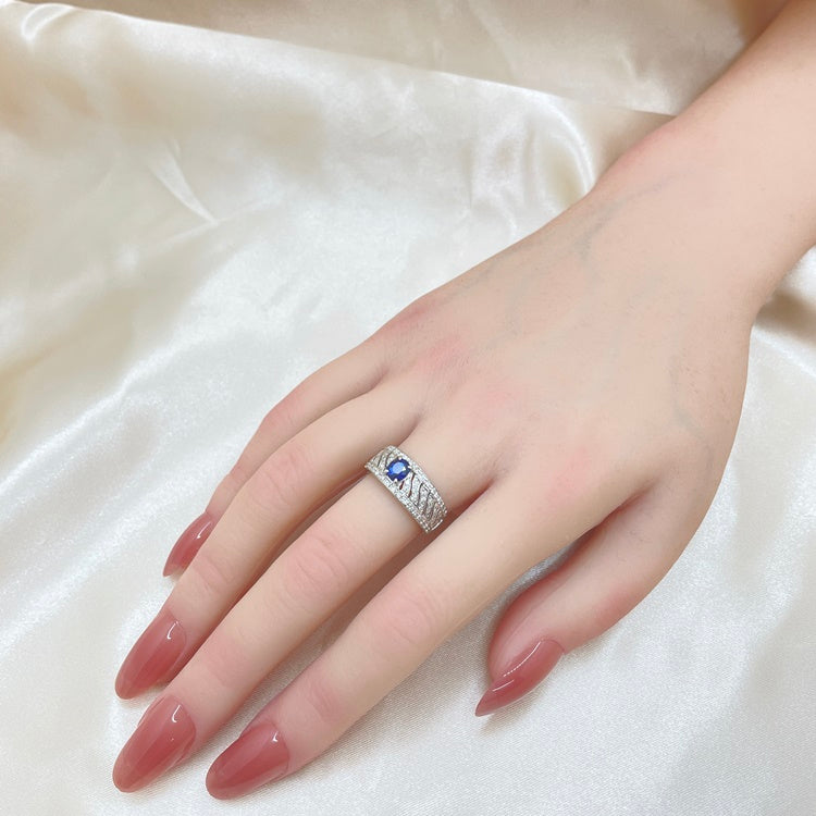 Pt リング サファイア CJ0425