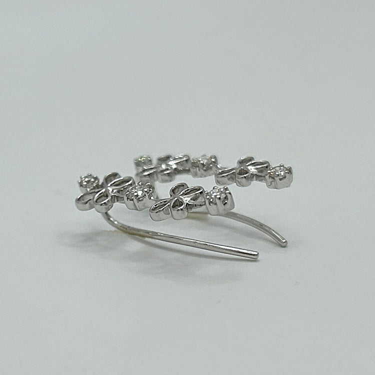 K18WG ピアス ダイヤ CJ0462