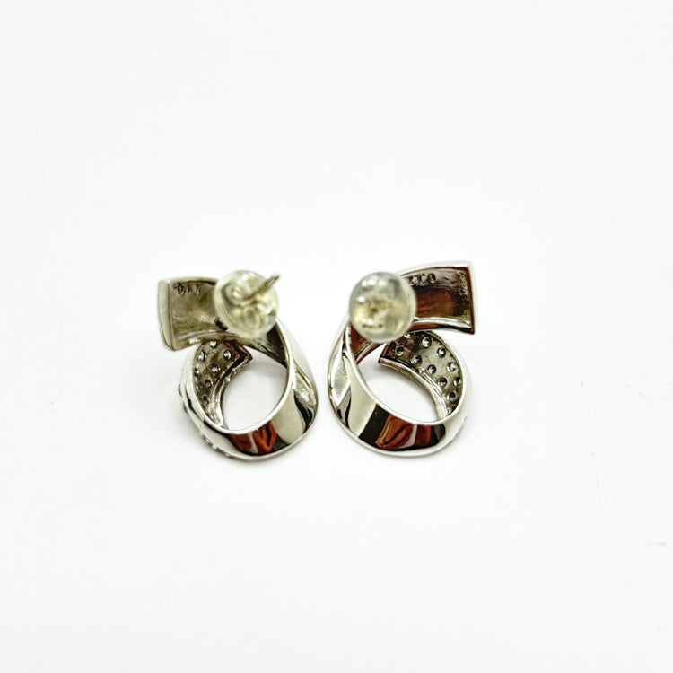 K18WG ピアス ダイヤ CJ0553