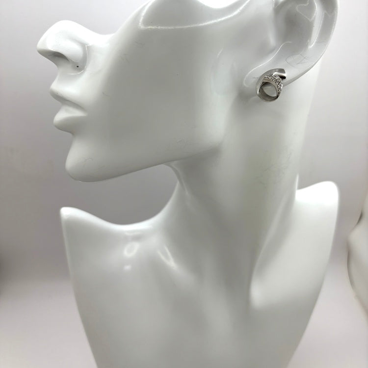 K18WG ピアス ダイヤ CJ0553