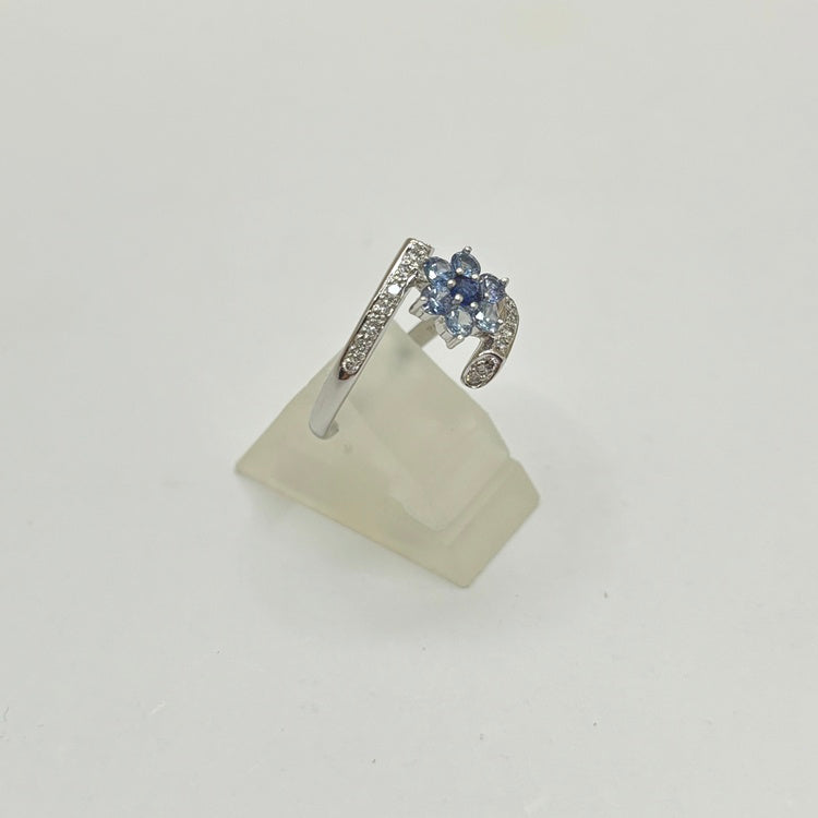 K18WG リング サファイア CJ0570