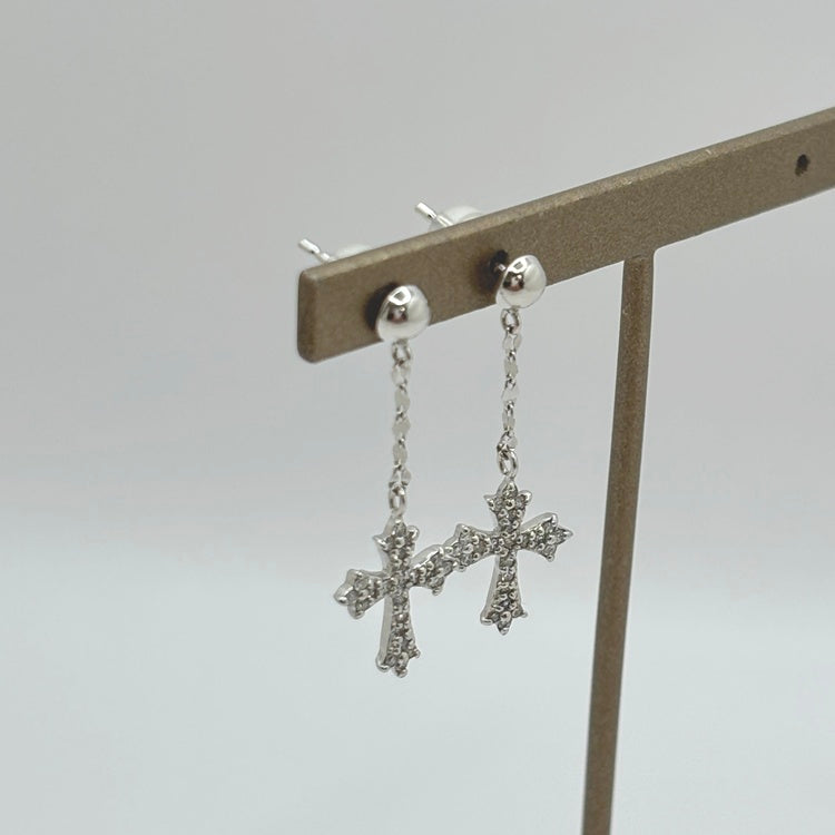 K18WG ピアス ダイヤ CJ0573