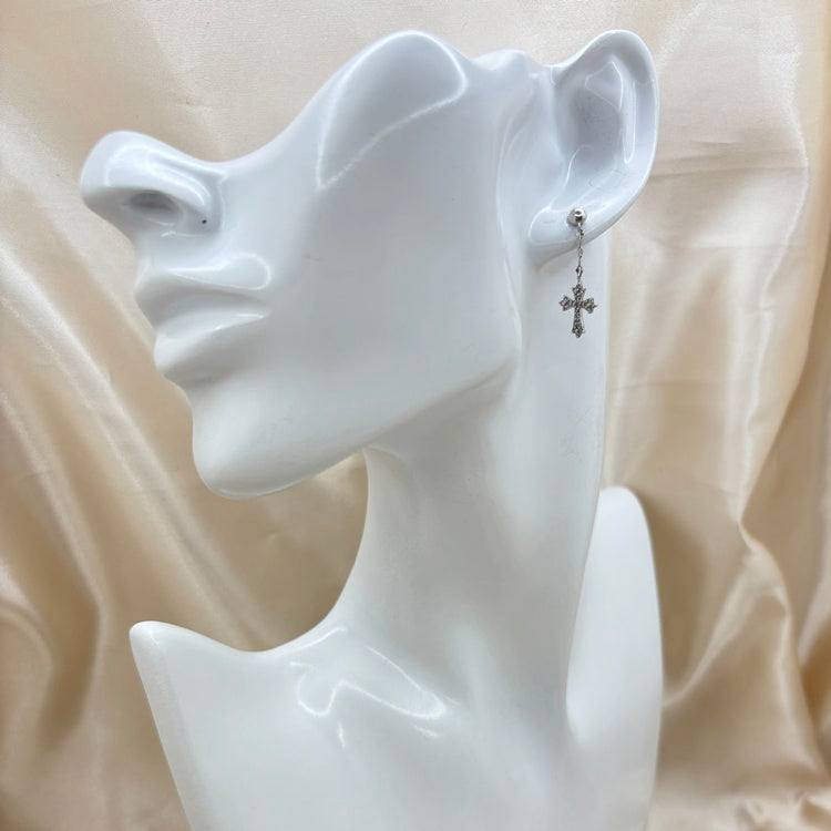 K18WG ピアス ダイヤ CJ0573