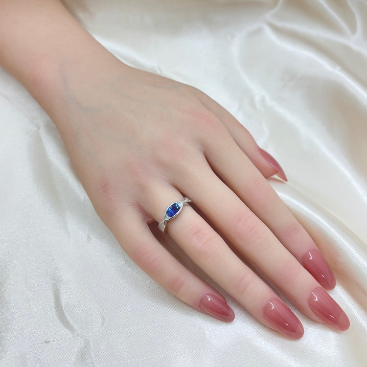 Pt リング サファイア CJ0588