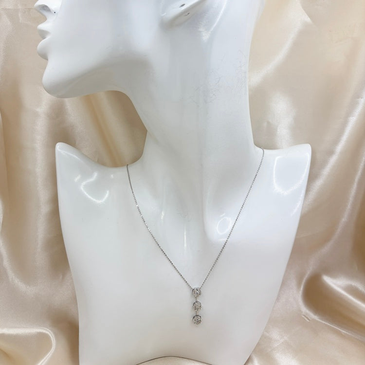 K18WG ネックレス ダイヤ CJ0603