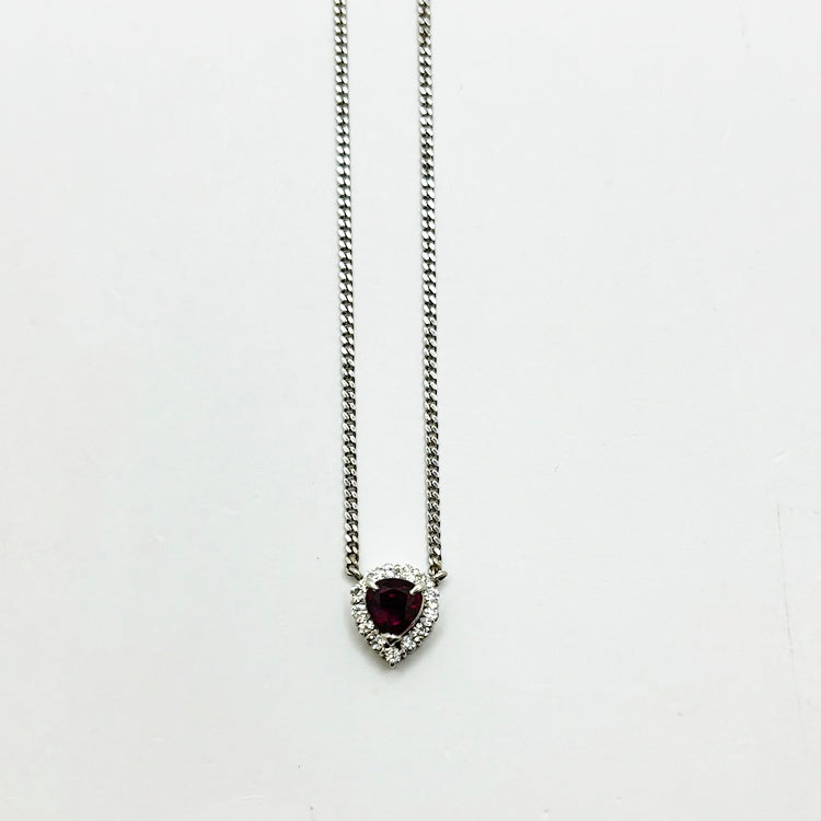 Pt ネックレス ルビー CJ0617
