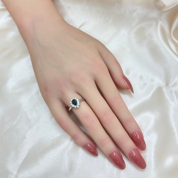 Pt リング サファイア CJ0657