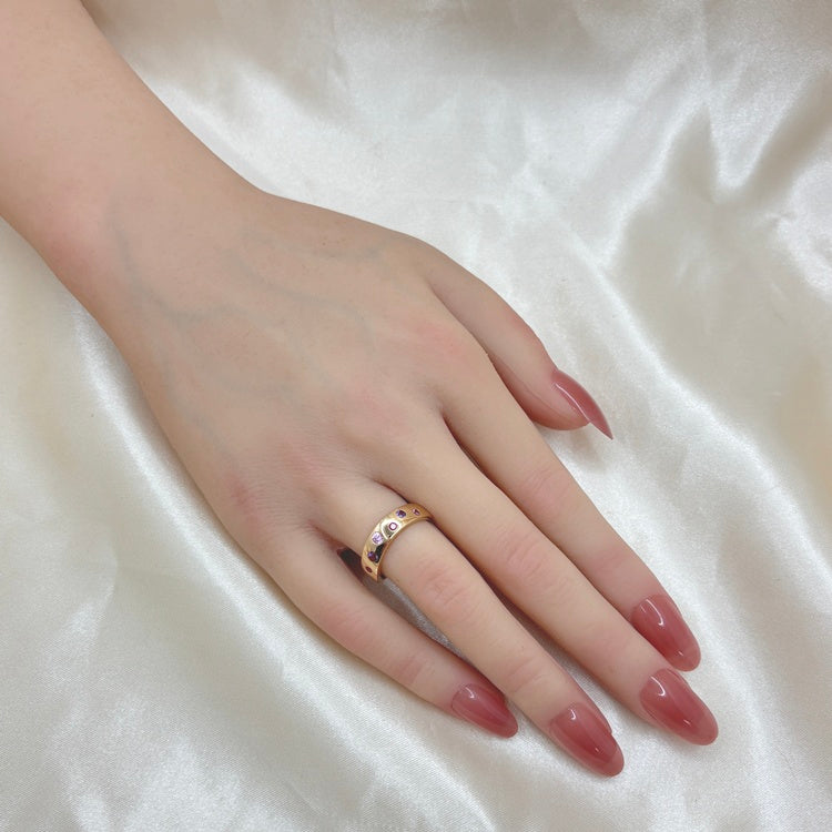 K18PG リング ピンクサファイア CJ0659