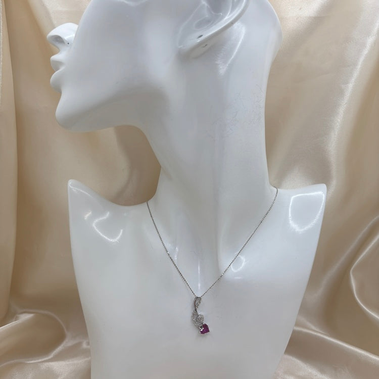 K18WG ネックレス ルビー CJ0693