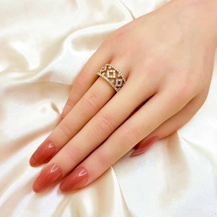 K18PG リング ダイヤ CJ0715