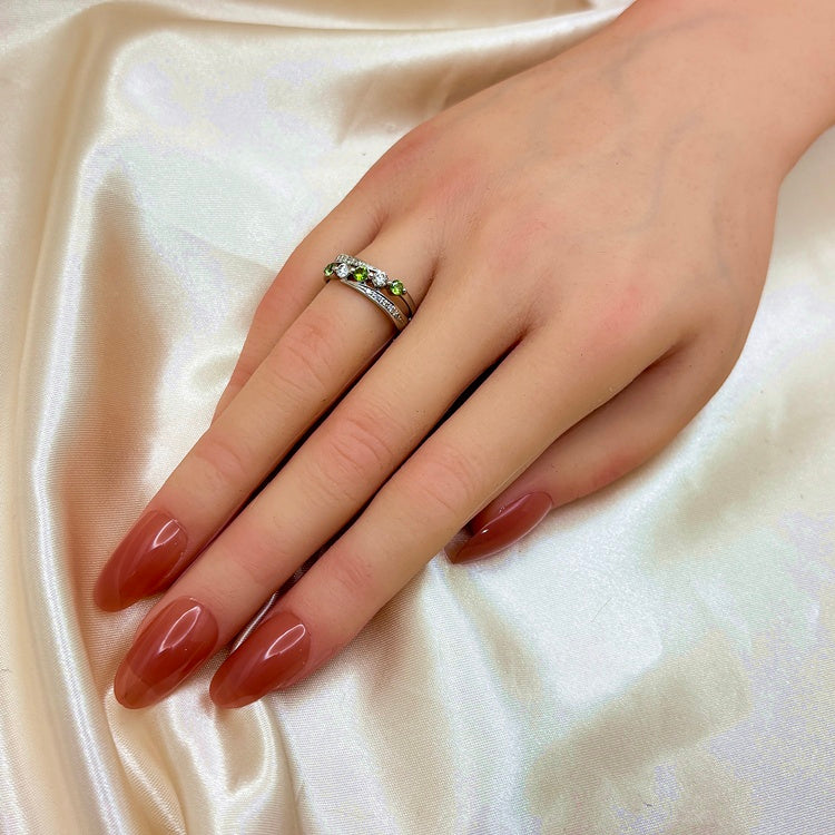 Pt リング デマントイドガーネット CJ0717