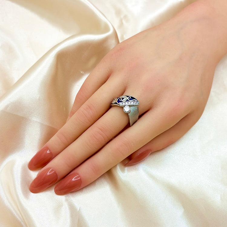 Pt リング ラピスラズリ CJ0718