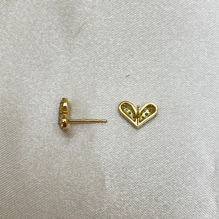 K18 ピアス ダイヤ ハート NJ0035