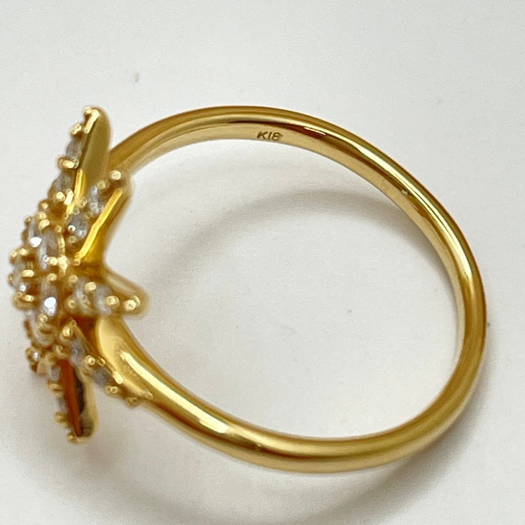 K18 リング ダイヤH&C(ピンキー) NJ0086