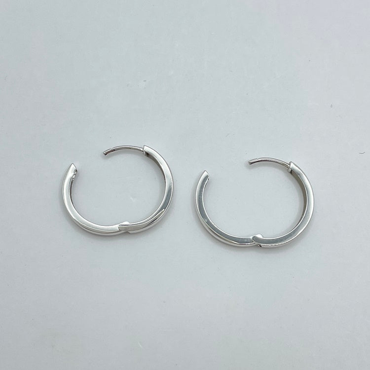 K18WG ピアス フープ NJ0092