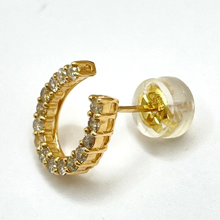 K18 ピアス ダイヤ 馬蹄 NJ0104