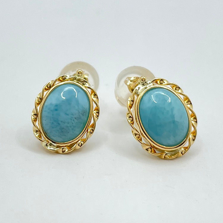 K18 ピアス ラリマー NJ0112