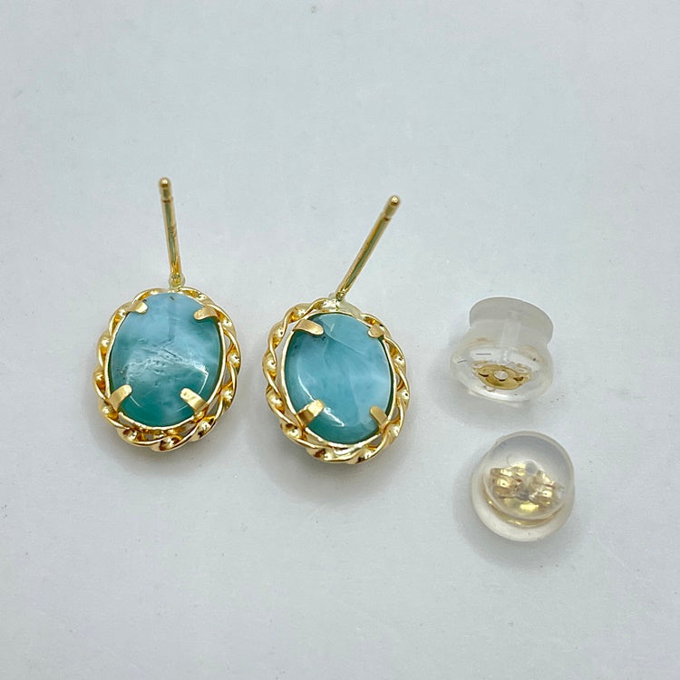 K18 ピアス ラリマー NJ0112