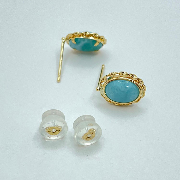 K18 ピアス ラリマー NJ0112