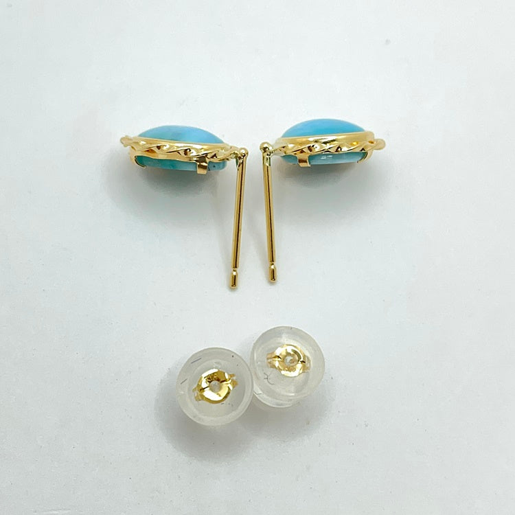 K18 ピアス ラリマー NJ0112