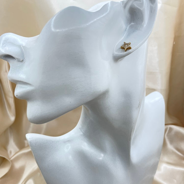 K18 ピアス ダイヤ 星 NJ0135