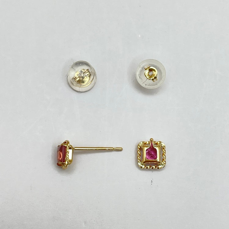 K18 ピアス ピンクトルマリン NJ0146