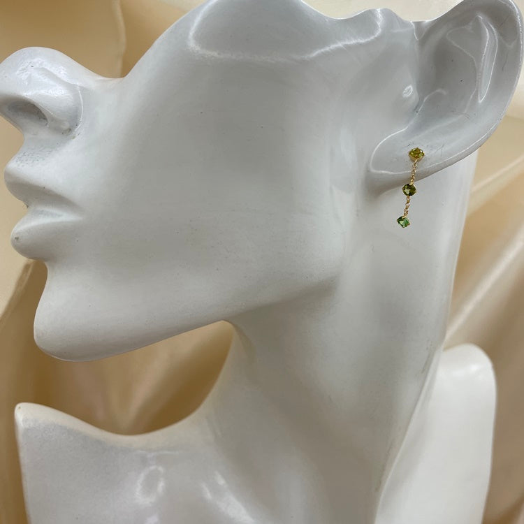 K18 ピアス マルチ色石 NJ0161