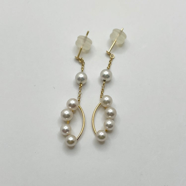 K18 ピアス パール NJ0166