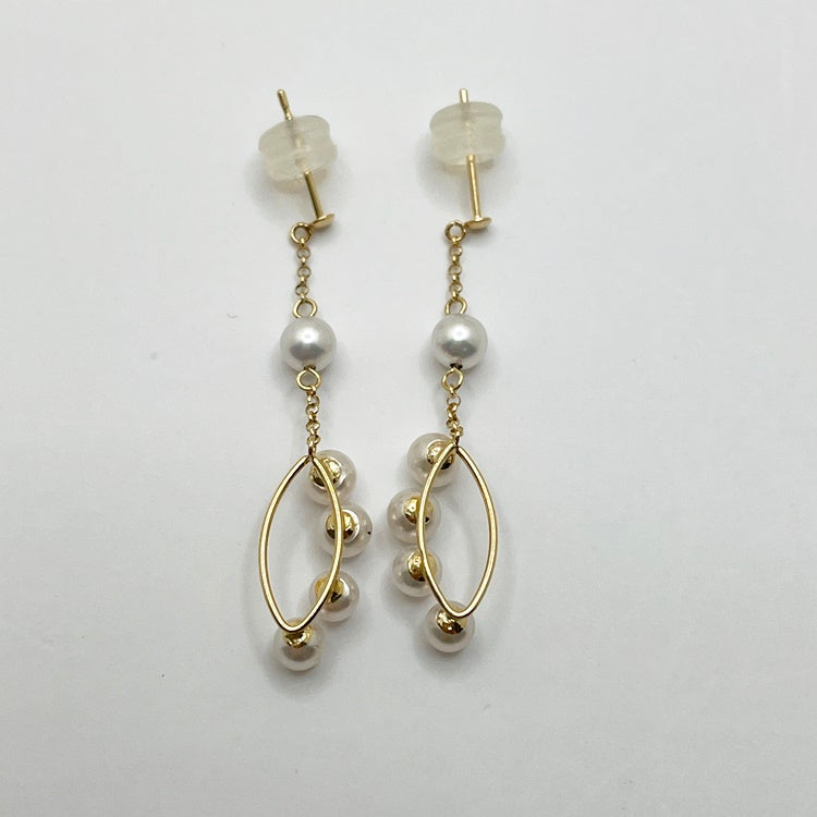 K18 ピアス パール NJ0166