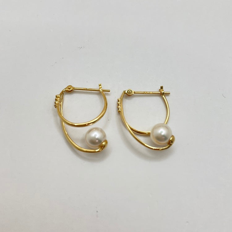 K18 ピアス パール NJ0192